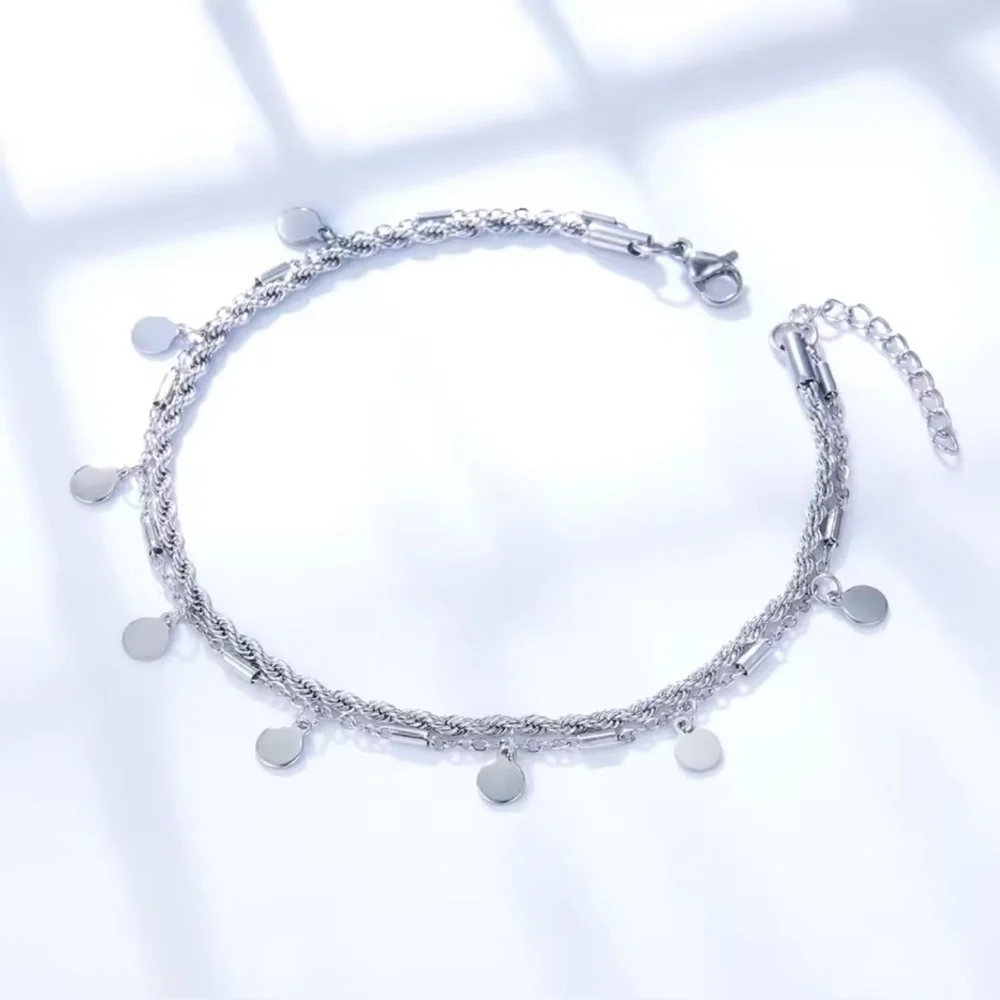Elegant Silver Chain Foot Bracelet